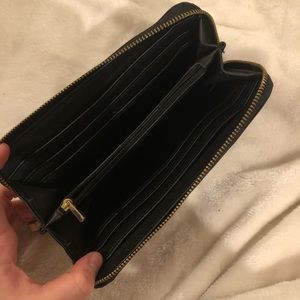 Black faux leather wallet
